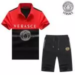 versace survetement cher marque de survetement center medusa logo red-013